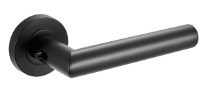 HANDLE DUO LOCK KDU O B00 ROUND ROSETTE BLACK