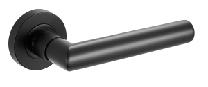 HANDLE DUO RING KDU O B00 ROUND ROSETTE BLACK